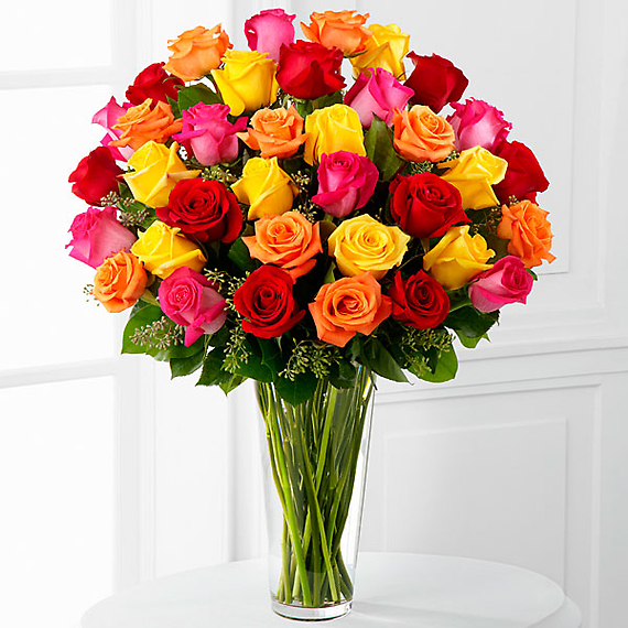 Bright Spark Rose Bouquet