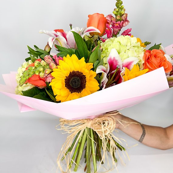 Summer Symphony Wrapped Bouquet