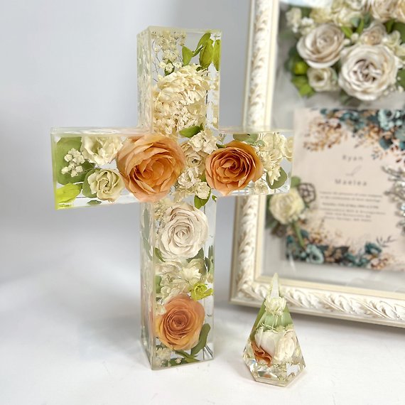 Crystal Clear Floral Cross