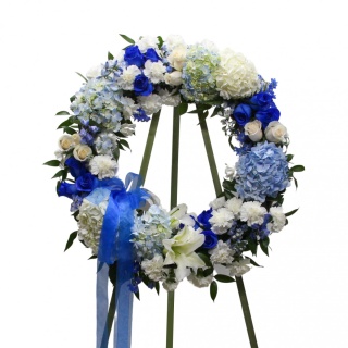 Blue Without You Wreath