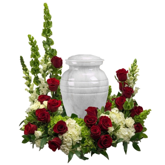 Red & White Urn