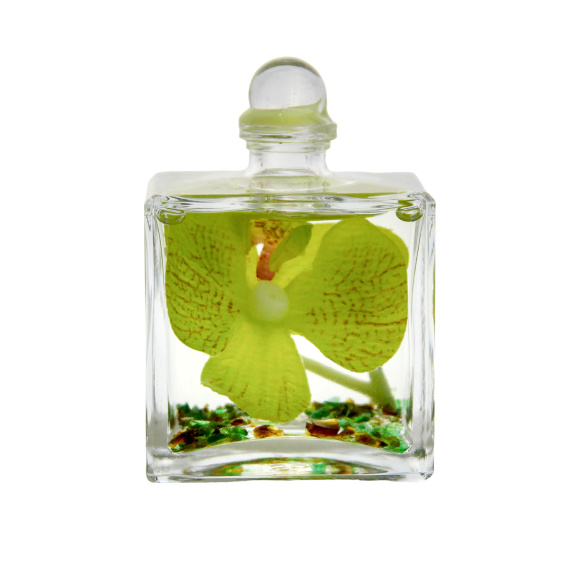 Lifetime Candle - Green Orchid Cube