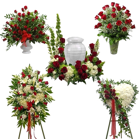 Rose Urn 5 Piece Set