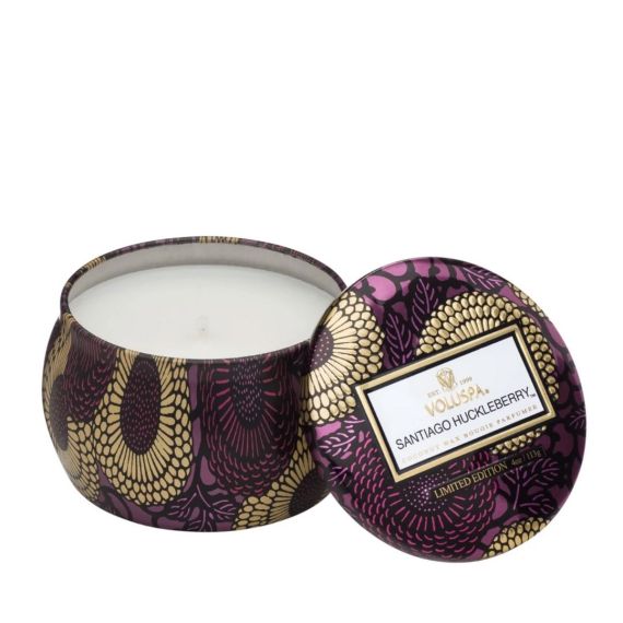 Santiago Huckleberry Petite Tin Candle