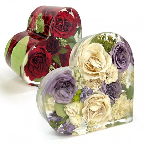 Crystal Clear Floral Heart