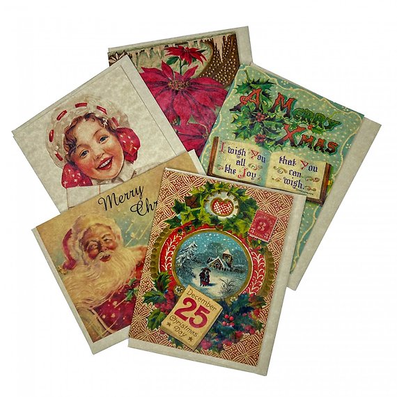 Add Vintage Holiday Card