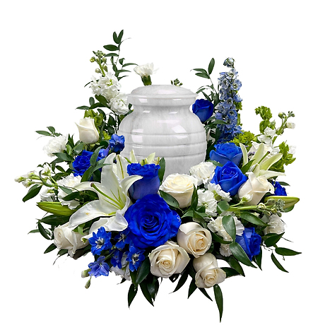 Blue Without You Urn Arrangement