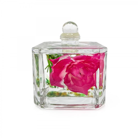 Lifetime Candle - Pink Rose Cube