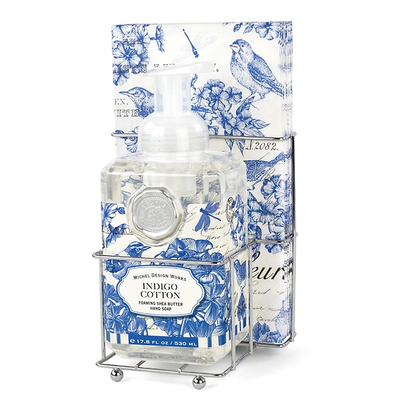 Indigo Cotton Foaming Hand Soap Napkin Set