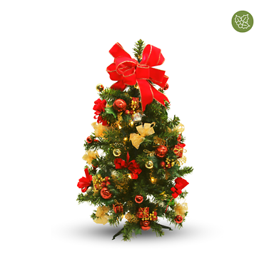 2 ft. Fully Decorated Pre-Lit Christmas Tree (faux)