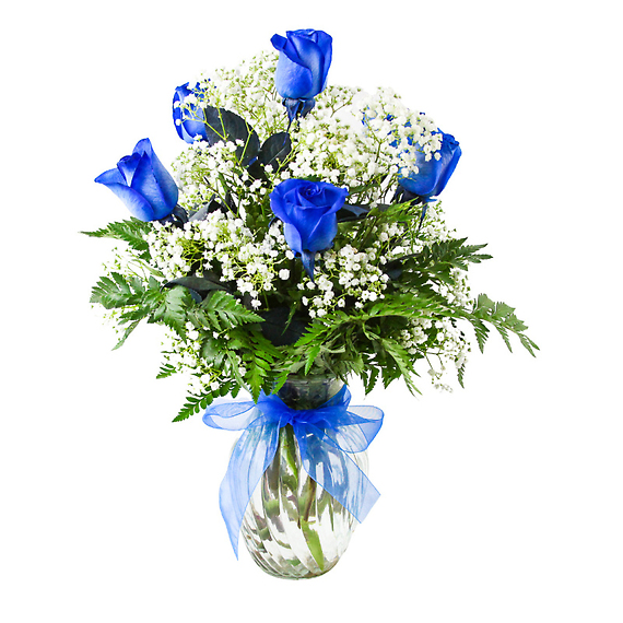 1/2 Dozen Blue Roses