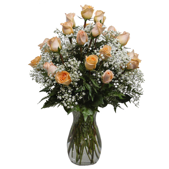 2 Dozen Roses Peach