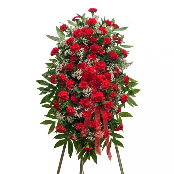 Red Carnation Standing Spray