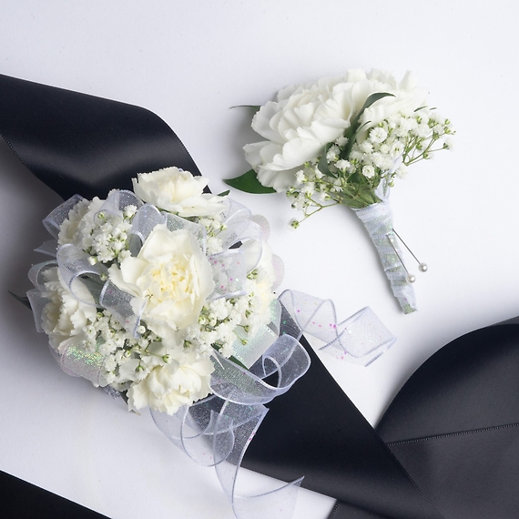 Carnation Corsage & Boutonniere