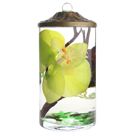 Lifetime Candle - Green Orchid Cylinder