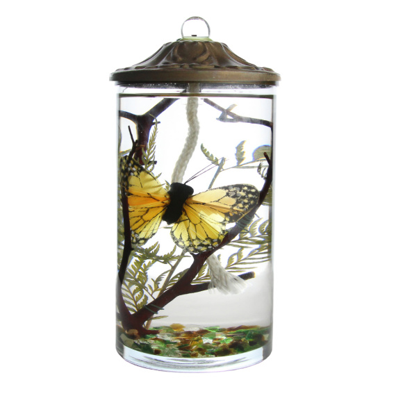 Lifetime Candle - Monarch Butterfly Cylinder