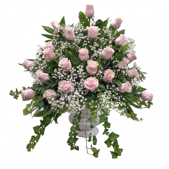 Elegant Pink Rose Basket