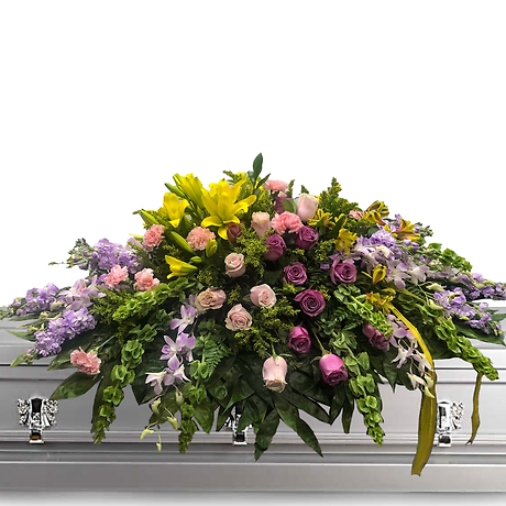 Perfectly Pastel Casket Spray