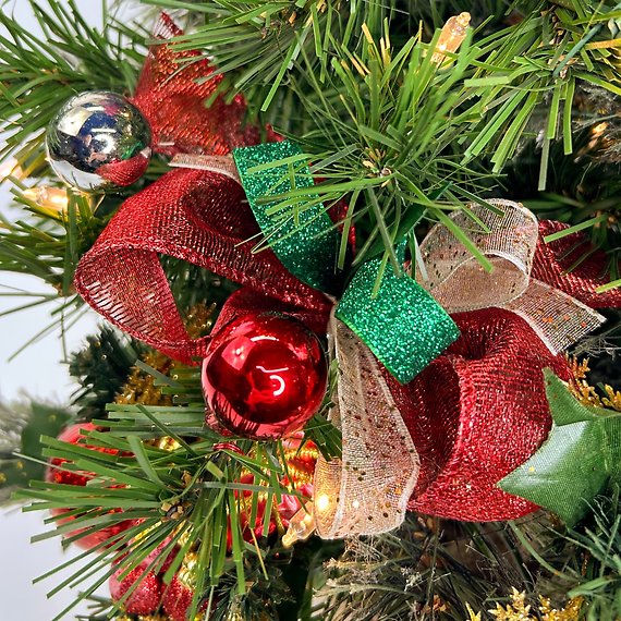 2 ft. Fully Decorated Pre-Lit Christmas Tree (faux)