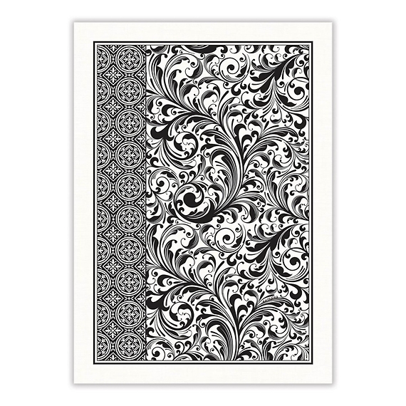 Black Florentine Kitchen Towel