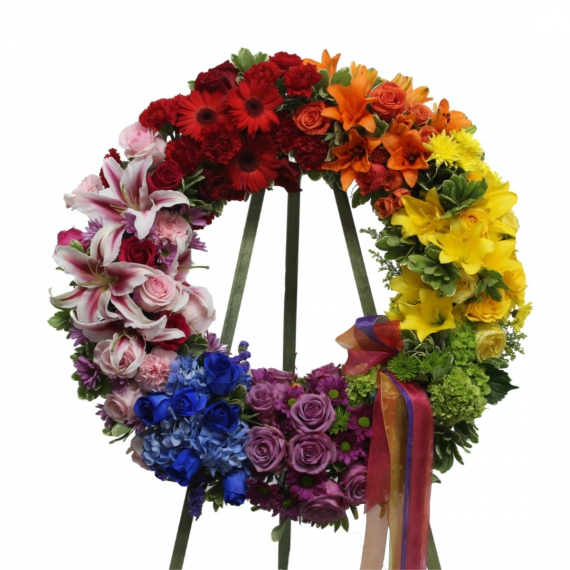 Eternal Rainbow Wreath