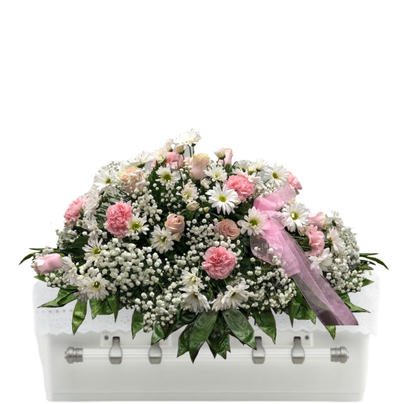 Delicate Shades of Pink Casket Spray