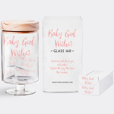 Baby Girl Wishes Glass Jar