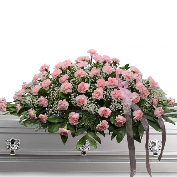 Classic Pink Carnation Casket Spray