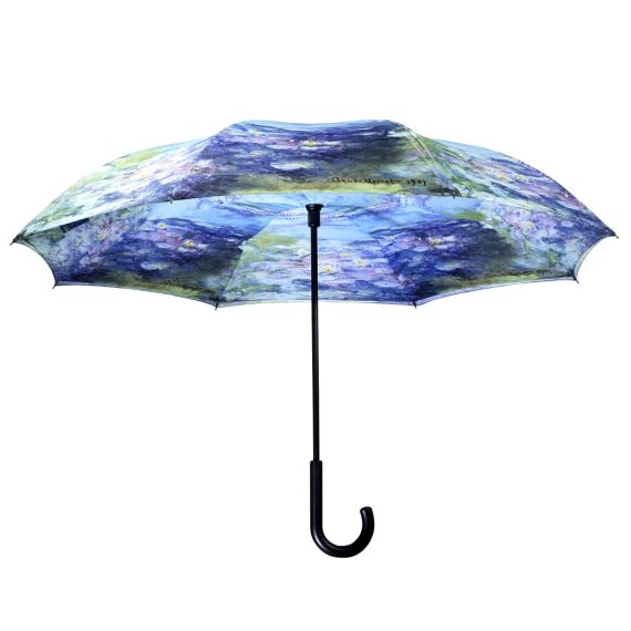 Monet, Water Lilies Stick Umbrella Reverse Close