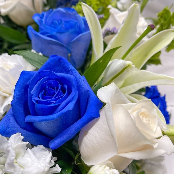 Blue Without You Urn Arrangement