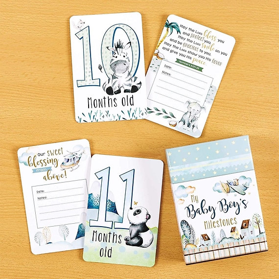 Baby Boy Milestone Photo Prop Cards