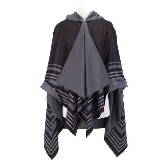 Black/Grey Bold Stripe RainCape