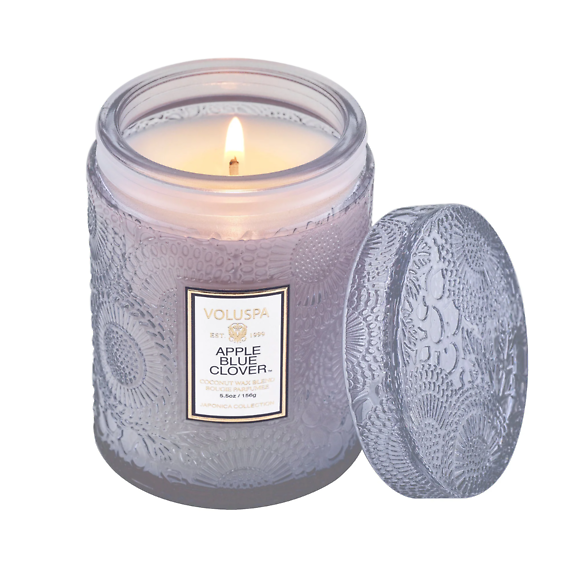 Apple Blue Clover Small Jar Candle